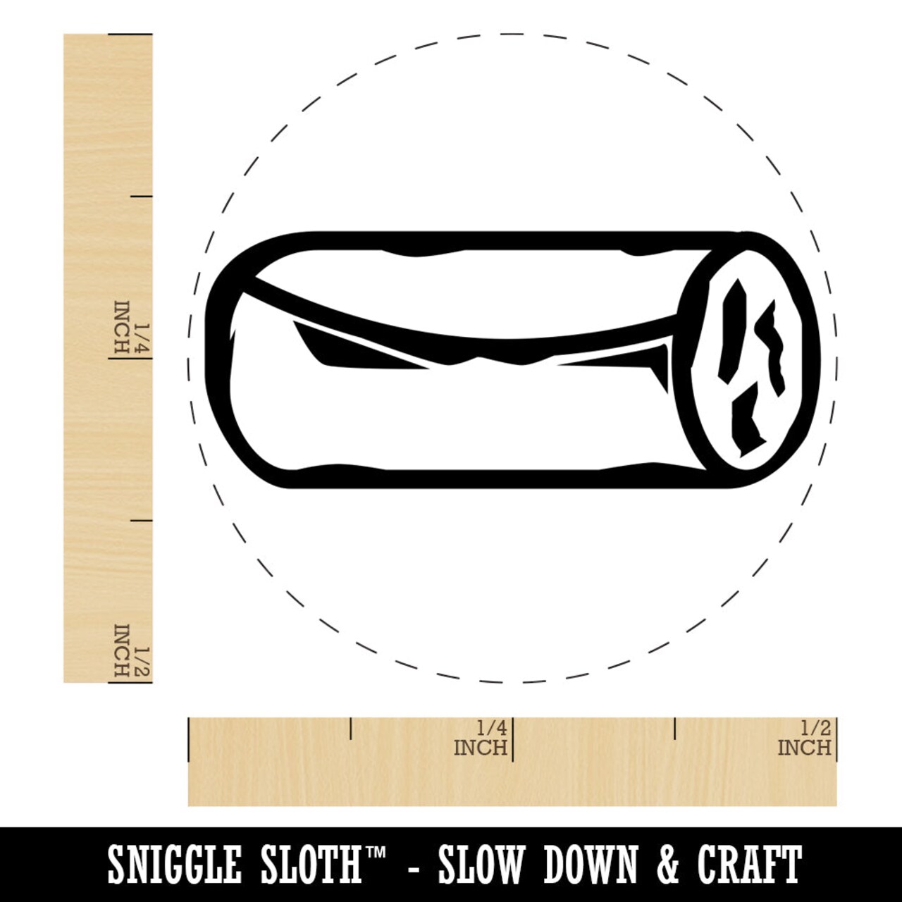 Burrito Doodle Self-Inking Rubber Stamp for Stamping Crafting Planners